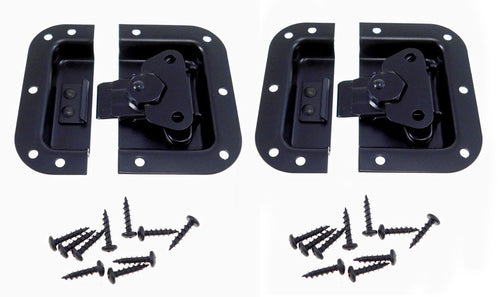 (2 PACK) RELIABLE HARDWARE A3020BK Recessed Butterfly Latch for Cases - BLACK