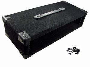 PROCRAFT 2U 9" Deep Rack Case in Black Carpet Wrap - Top Handle w/ Rack Screws
