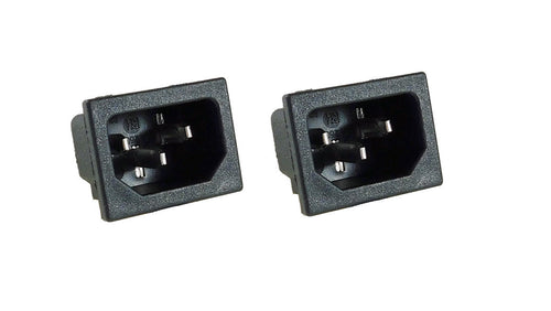 2 Pack AC Power IEC Standard C-14 Inlet Connector Snap-In R-301SN