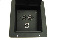 Load image into Gallery viewer, PROCRAFT FPML-1DUP1X-BK Recessed Stage Pocket / Floor Box 1AC + 1CH (any config)