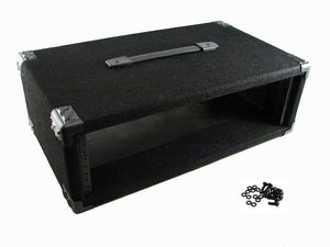 PROCRAFT 3U 12" Deep Rack Case in Black Carpet Wrap - Top Handle w/ Rack Screws