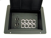 Load image into Gallery viewer, PROCRAFT FPPL-1DUP8X-BK Recessed Stage Pocket / Floor Box 1AC + 8CH (any config)