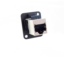 Load image into Gallery viewer, PROCRAFT LY-513-S CAT6E Shielded Feed-Thru D Type Panel Mount Connector (BLK)