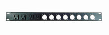 Load image into Gallery viewer, PROCRAFT AFP1U-4AC8X-BK 1U Formed Aluminum Rack Panel w/ 4 AC + 8 D punches