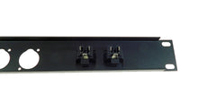 Load image into Gallery viewer, PROCRAFT AFP1U-2AC8X-BK 1U Formed Aluminum Rack Panel w/ 2 AC + 8 D punches