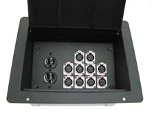 Load image into Gallery viewer, PROCRAFT FPPL-1DUP10X-BK Recessed Stage Pocket / Floor Box 1AC+10CH (any config)