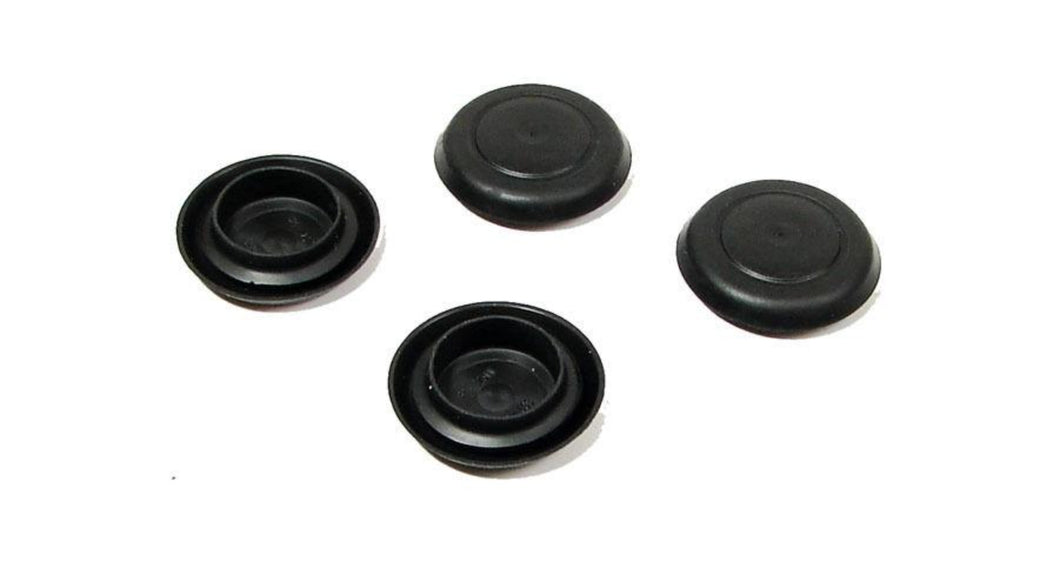 4 Genuine NEW CAPLUGS Brand Flexible 23-24mm Black Plastic Hole Plugs BPFE-23MM
