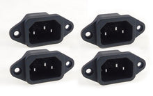 Load image into Gallery viewer, 4 Pack AC Power IEC Standard C-14 Inlet Connector Flange Mount 3PAC