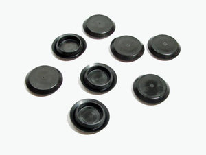8 pack Genuine New CAPLUGS Brand Flexible 7/8" Black Plastic Hole Plugs BPF-7/8