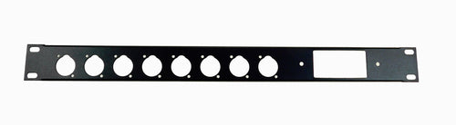 PROCRAFT AFP1U-1DEC8X-BK 1U Formed Aluminum Rack Panel w/ 1 decora + 8 D Type