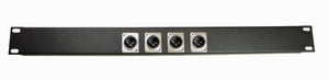 PROCRAFT AFP1U-4XM-BK 1U Formed Aluminum Rack Panel w/ 4 XLRM (or any config)