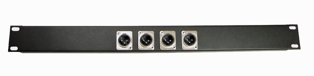 PROCRAFT AFP1U-4XM-BK 1U Formed Aluminum Rack Panel w/ 4 XLRM (or any config)