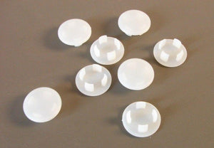 Set of Eight Plastic 20mm Hole Plugs - Off White   HPW-20MM