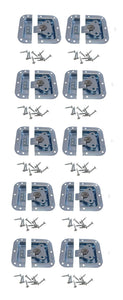 (10 PACK) RELIABLE HARDWARE A3020 Recessed Butterfly Latch for Racks/Cases -ZINC