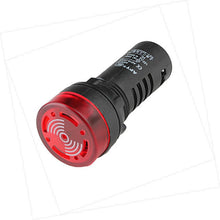 Load image into Gallery viewer, One AC/DC 12V Red LED Flash Indicator Light with Buzzer       LB-12V-R