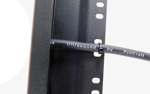 PROCRAFT TSP1U-12X-BK 1U Aluminum Rack Panel w/ Tie-Down Shelf 12 "D" punches