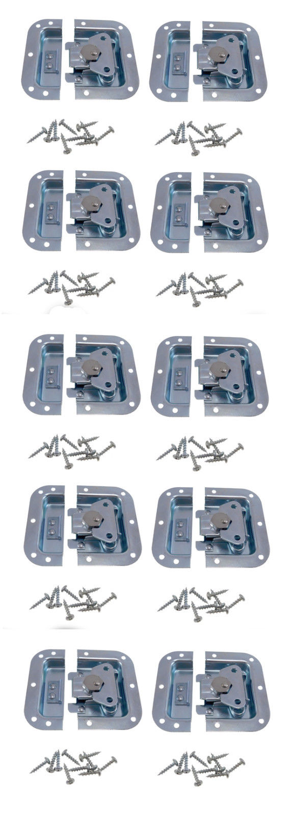 (10 PACK) RELIABLE HARDWARE A3020D Recessed Butterfly Latch w/Align Dowel - ZINC