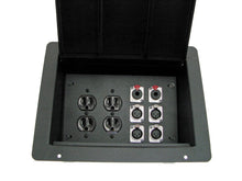 Load image into Gallery viewer, PROCRAFT FPPL-2DUP6X-BK Recessed Stage Pocket / Floor Box 2AC + 6CH (any config)
