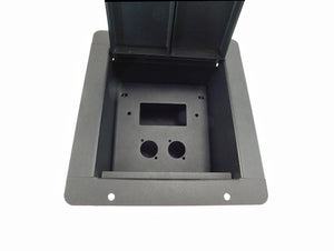 PROCRAFT FPMU-1DEC2X-BK  Recessed Stage Pocket / Floor Box 1 Decora + 2 D punch
