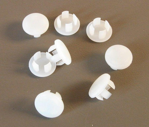 8 Pack Plastic 12mm Hole Plugs - Off White      HPW-12MM