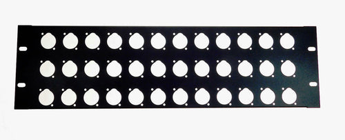 PROCRAFT AFP3U-36X-BK 3U 16 ga. Formed Aluminum Rack Panel w/ 36 