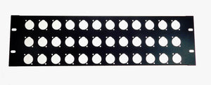 PROCRAFT AFP3U-36X-BK 3U 16 ga. Formed Aluminum Rack Panel w/ 36 "D" punches