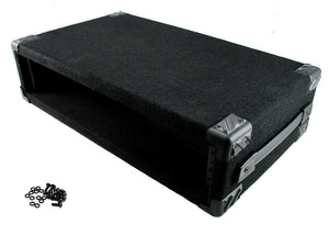 PROCRAFT 2U 12" Deep Rack Case in Black Carpet Wrap - Side Handle w/ Rack Screws