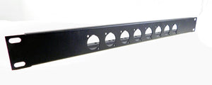 PROCRAFT TSP1U-8X-BK 1U Aluminum Rack Panel w/ Tie-Down Shelf & 8 "D" Holes