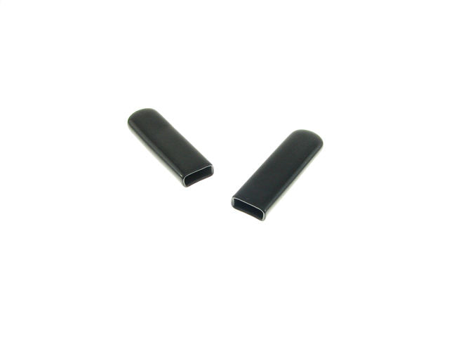 2 Pack Rectangular Black Vinyl Caps 3/16