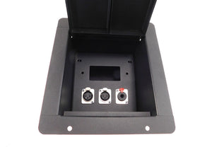 PROCRAFT FPML-1DEC3X-BK  Recessed Stage Pocket / Floor Box 1 decora hole + 3 "D"