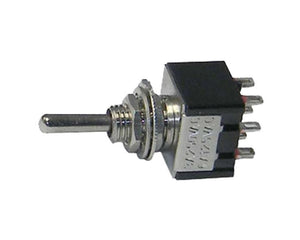 One Miniature DPDT Toggle Switch 3 Position ON-OFF-ON   25014