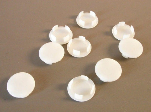 8 Pack Plastic 26mm  Hole Plugs - Off White