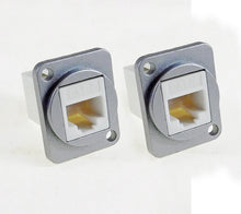 Load image into Gallery viewer, (2 PACK) PROCRAFT LY-513-W CAT6E Feed-Thru D Type Panel Mount Connector (NKL)