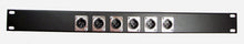 Load image into Gallery viewer, PROCRAFT AFP1U-6XM-BK 1U Formed Aluminum Rack Panel w/ 6 XLRM (or any config)