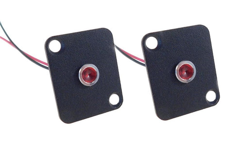 2 Pack Procraft D-Plate With 6mm 12v LED Indicator Lamp Red   D-6ZSD.X-12-R