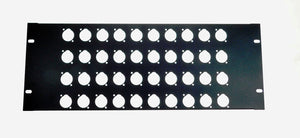 PROCRAFT AFP4U-40X-BK 4U 16ga Formed Aluminum Rack Panel w/ 40 "D" punches