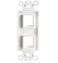 Load image into Gallery viewer, Decora Wall Plate Insert, White, Two Keystone Unloaded    302-2D-W