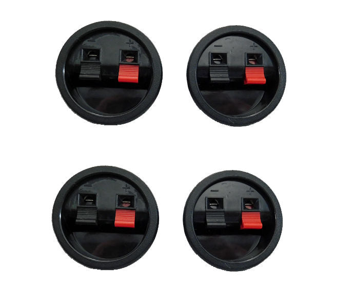 (4 PACK) PROCRAFT LHT095 Spring Loaded Press-In Speaker Terminal Cups - 1-7/8