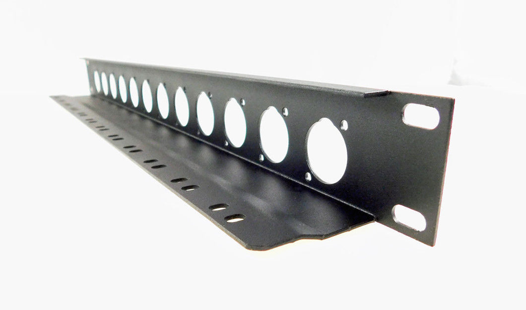 PROCRAFT TSP1U-12X-BK 1U Aluminum Rack Panel w/ Tie-Down Shelf 12 