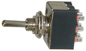 One Miniature 3PDT Toggle Switch 2 Position ON-ON 16075