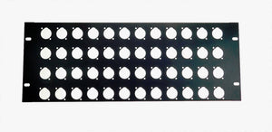 PROCRAFT AFP4U-48X-BK 4U 16 ga Formed Aluminum Rack Panel w/ 48 "D" punches