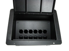 Load image into Gallery viewer, PROCRAFT FPPU-12X-BK Recessed Stage Pocket / Floor Box with 12 &quot;D&quot; punches