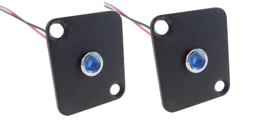 2 Pack Procraft D-Plate With 6mm 12v LED Indicator Lamp Blue    D-6ZSD.X-12-B