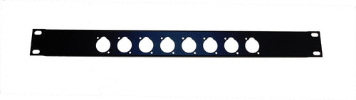PROCRAFT AFP1U-8X-BK 1U 16 ga Formed Aluminum Rack Panel w/ 8 D punches