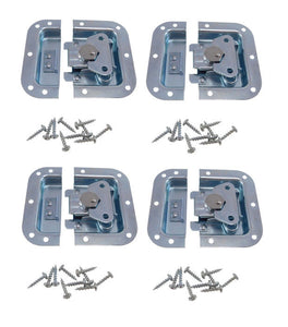 (4 PACK) RELIABLE HARDWARE A3020D Recessed Butterfly Latch w/Align Dowel - ZINC