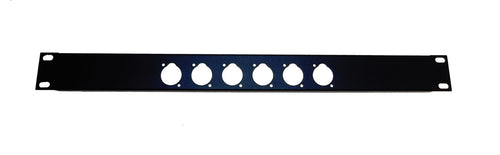 PROCRAFT AFP1U-6X-BK 1U Formed Aluminum Rack Panel w/ 6 D punches