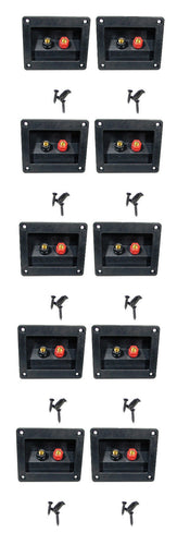 10 Pack Procraft LHT105 Speaker Term. Cup W/Gold Plate Binding Posts- Mtg Screws