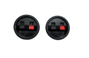(2 PACK) PROCRAFT LHT095 Spring Loaded Press-In Speaker Terminal Cups - 1-7/8"