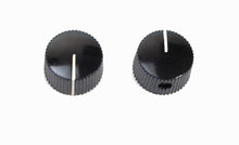 Load image into Gallery viewer, 2 Pack Black Phenolic Amplifier Knob with Ivory Indicator Line           Z408015