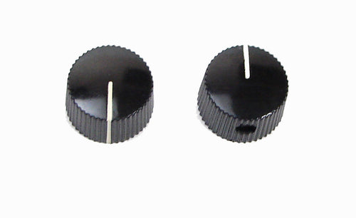 2 Pack Black Phenolic Amplifier Knob with Ivory Indicator Line           Z408015